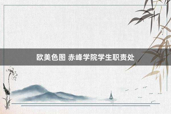 欧美色图 赤峰学院学生职责处