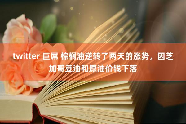 twitter 巨屌 棕榈油逆转了两天的涨势，因芝加哥豆油和原油价钱下落