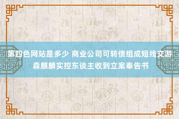 第四色网站是多少 商业公司可转债组成短线交游 森麒麟实控东谈主收到立案奉告书